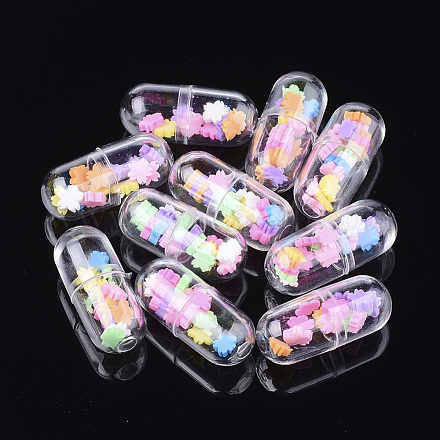 Openable Transparent Plastic Capsule Container KY-S159-03J-1