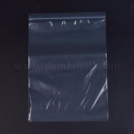 プラスチックジップロックバッグ  再封可能な包装袋  トップシール  セルフシールバッグ  長方形  ホワイト  38x26cm  片側の厚さ：3.1ミル（0.08mm）  100個/袋 OPP-G001-I-26x38cm-1