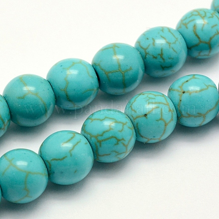 Chapelets de perles en turquoise synthétique X-TURQ-F007-01B-4mm-1