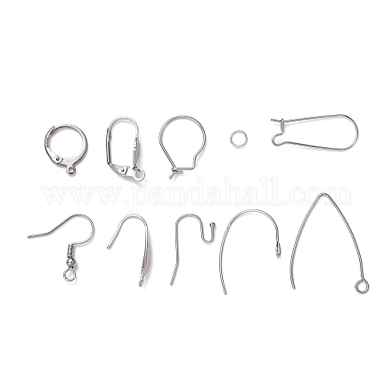 Crochets de boucle d'oreille en acier inoxydable unicraftale STAS-UN0003-24P-1