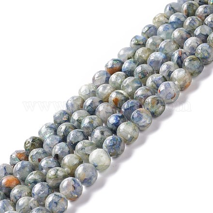 Assembled Synthetic Green Fluorite and Dyed Selenite Beads Strands G-K317-A04-1