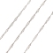 925 Sterling Silver Double Link Chains, Soldered, without Spool/Card Paper, Silver, 1x1x0.2mm