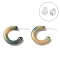 Hypoallergenic Bioceramics Zirconia Ceramic Stud Earrings, No Fading and Nickel Free, C-Shaped, Pale Goldenrod, 15x3.5mm