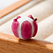 Handmade Lampwork Beads, Flower Shape, Hot Pink, 12x10mm, Hole: 2mm