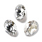 K9 Glass, Imitation Czech Rhinestone, Oval, Silver Shade, 10x8x3.5mm