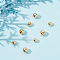 2 Pairs 2 Styles 925 Sterling Silver Ear Nuts, Round Ear Backs, Real 18K Gold Plated, 3~4mm, Hole: 0.7mm, 1 pair/style