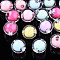 Transparent Acrylic Beads, Bead in Bead, Round, Mixed Color, 10mm, Hole: 2mm, about 970pcs/500g