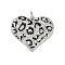 Brass Micro Pave Cubic Zirconia Pendants, with Enamel, with Jump Ring, Heart, 21.5x24.5x2mm, Hole: 3.5mm