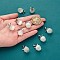 10Pcs Apple Gemstone Charm Pendant Crystal Quartz Healing Natural Stone Pendants Pink Silver Buckle for Jewelry Necklace Earring Making Crafts, Gray, 20.5x14.8mm, Hole: 3mm