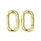 Brass Spring Gate Rings, Oval, Golden, 24.5x14x3.5mm
