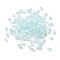 Glass Frosted Seed Beads, Peanut, Light Blue, 6x3.5x3mm, Hole: 1mm, about 100pcs/bag