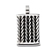 304 Stainless Steel Enamel Pendants, Rectangle Charms, Stainless Steel Color, 31x17x6.5mm, Hole: 5mm