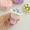 DIY Knitting Kits, Mini Bouquet, Misty Rose, 6.5cm