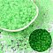6/0 Luminous Glass Seed Beads, Round Hole, Frosted Inside Colours, Glow in the Dark, Rondelle, Pale Green, 4.5x3.5mm, Hole: 1.5mm, about 500pcs/50g