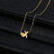 Alloy Letter Heart Pendant Necklaces for Women, Golden, Letter X, 15.75 inch(40cm)