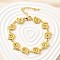 Brass Conch Link Bracelets for Women, Cadmium Free & Lead Free, Rack Plating, Long-Lasting Plated, Real 18K Gold Plated, 7.09 inch(18cm)
