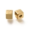 Ion Plating(IP) 304 Stainless Steel Beads, Cube with Letter, Real 14K Gold Plated, Letter Y, 5x5x5mm, Hole: 2mm