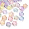 Transparent Glass Beads, Star, Mixed Color, 15~17x16~17.5x8mm, Hole: 1.2mm