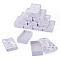 Cardboard Jewelry Set Packaging Boxes, with Sponge Inside, for Rings, Small Watches, Necklaces, Earrings, Bracelet, Rectangle, White, 8x5x2.5cm