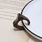 Acrylic Cuff Rings for Women, Rectangle, Coconut Brown, 24x26mm