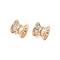 Brass Beads, with Glass, Cloumn, Golden, 11x9mm, Hole: 2mm