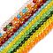 Transparent Glass Beads Strands, Faceted, Bicone, Mixed Color, 2.9~3.3x2.5mm, Hole: 0.7mm, about 135~140pcs/strand, 38~40cm