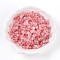 Frosted Transparent Acrylic Beads, Flower, with Gold Foil , Indian Red, 5.5~6x3mm, Hole: 1.5mm, about 1086pcs/50g