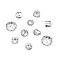 Acrylic Rhinestone Buttons, 2-Hole, Faceted, Mixed Shapes, Clear, 150pcs/set
