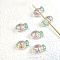 Opaque Acrylic Beads, Fish , Clear, 22x13mm, Hole: 3.3mm