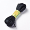 Polyester Thread, Satin Rattail Cord, Black, 1.5mm, about 20m/bundle