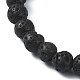 Bracelets de perles rondes en pierre de lave naturelle BJEW-JB09881-07-4