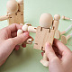 Незавершенные заготовки деревянных игрушек-роботов AJEW-TA0001-03-10