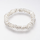 Messing strukturierte Perlen Stretch-Armbänder BJEW-D316-01-1