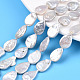 Fili di perle keshi di perle nucleate naturali barocche PEAR-S020-Z01-2-1