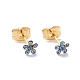 Rhinestone Flower Stud Earrings with 316L Surgical Stainless Steel Pins EJEW-P204-03G-03-1
