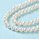 Fili di perle di perle d'acqua dolce coltivate naturali PEAR-E018-55-4