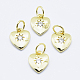 Brass Micro Pave Cubic Zirconia Charms RB-I078-67G-NR-1