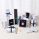 Benecreat 8 paquete de cartón cuadrado con efecto de mármol blanco para joyería cajas colgantes cajas de regalo con inserto de esponja CBOX-BC0001-20-7