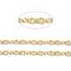 Rack Plating Brass Bowknot Link Chains CHC-C005-05G-2