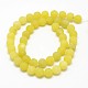 Citron naturel perles rondes de jade brins X-G-D677-8mm-2