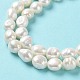 Fili di perle di perle d'acqua dolce coltivate naturali PEAR-Z002-12-4