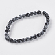 Naturschneeflocke Obsidian Perlen Stränge X-G-G515-6mm-01-2
