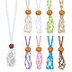PandaHall Elite 9Pcs 9 Colors Braided Cotton Thread Cords Macrame Pouch Necklace Making FIND-PH0010-47B-1