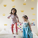 SUPERDANT 8 Style Gold Crown Theme Wall Sticker Bird on Crown Wall Decals Self Adhesive Wall Decor Art Removable PVC Decal for for Girls Room Nursery living Room Bedroom Decor 29×90cm DIY-WH0228-455-7