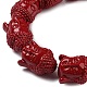 Gefärbt synthetische Korallen Buddha-Kopf Perlen Stränge CORA-L008-01-3