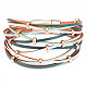 PU Leather Multi-strand Bracelets BJEW-F352-03G-05-1