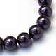 Cottura dipinto di perle di vetro perlato fili di perline rotondo HY-Q003-4mm-20-2