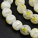 Faceted Millefiori Glass Round Beads Strands LK-P006-14-3