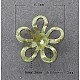 真鍮製パーツ  無鉛の  カドミウムフリーとニッケルフリー  花  アンティークブロンズカラー  サイズ：直径約6.5mm  厚さ2mm  2mm内径 KK-B511-AB-1