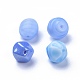 チェコガラスビーズ  ナゲット  ブルー  9~11x9~10x7~10mm  穴：1~1.2mm  約120個/袋 GLAA-O018-02-2